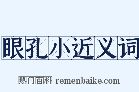 眼孔小近义词是什么意思的图片